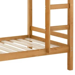Kinder Wohnen 90x200 Kinder Stockbett in Kiefer Natur - Lowes