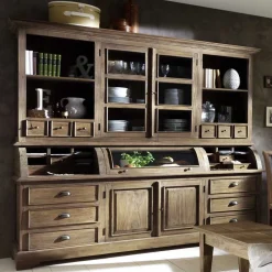 Wohnen Esszimmer-Vitrinen|Esszimmerschränke*220x210 Landhaus Buffet aus Teak - Teako