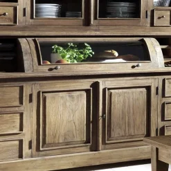 Wohnen Esszimmer-Vitrinen|Esszimmerschränke*220x210 Landhaus Buffet aus Teak - Teako