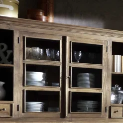 Wohnen Esszimmer-Vitrinen|Esszimmerschränke*220x210 Landhaus Buffet aus Teak - Teako