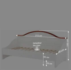 Wohnen Jugendbetten*90x200 Landhaus Kojenbett inkl Lattenrost - Beapta