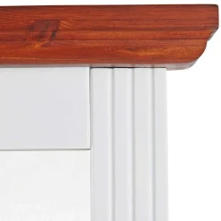 Wohnen Spiegel|Flurspiegel*94x94 Landhaus Spiegel mit Holzrahmen - Beapta