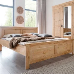 Wohnen Jugendbetten*180x200 Landhausbett aus Kiefer gebeizt & geölt - Voeca