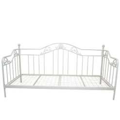 Wohnen Vintage Möbel*90x200 Metall Daybed in Weiß - Alberton
