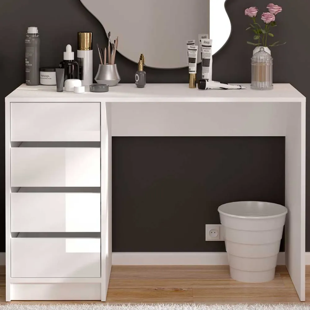 Wohnen Schminktische*110x48 Moderner Schminktisch mit vier Schubladen - Savocca