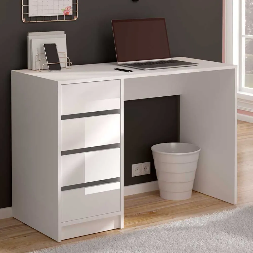 Wohnen Schminktische*110x48 Moderner Schminktisch mit vier Schubladen - Savocca