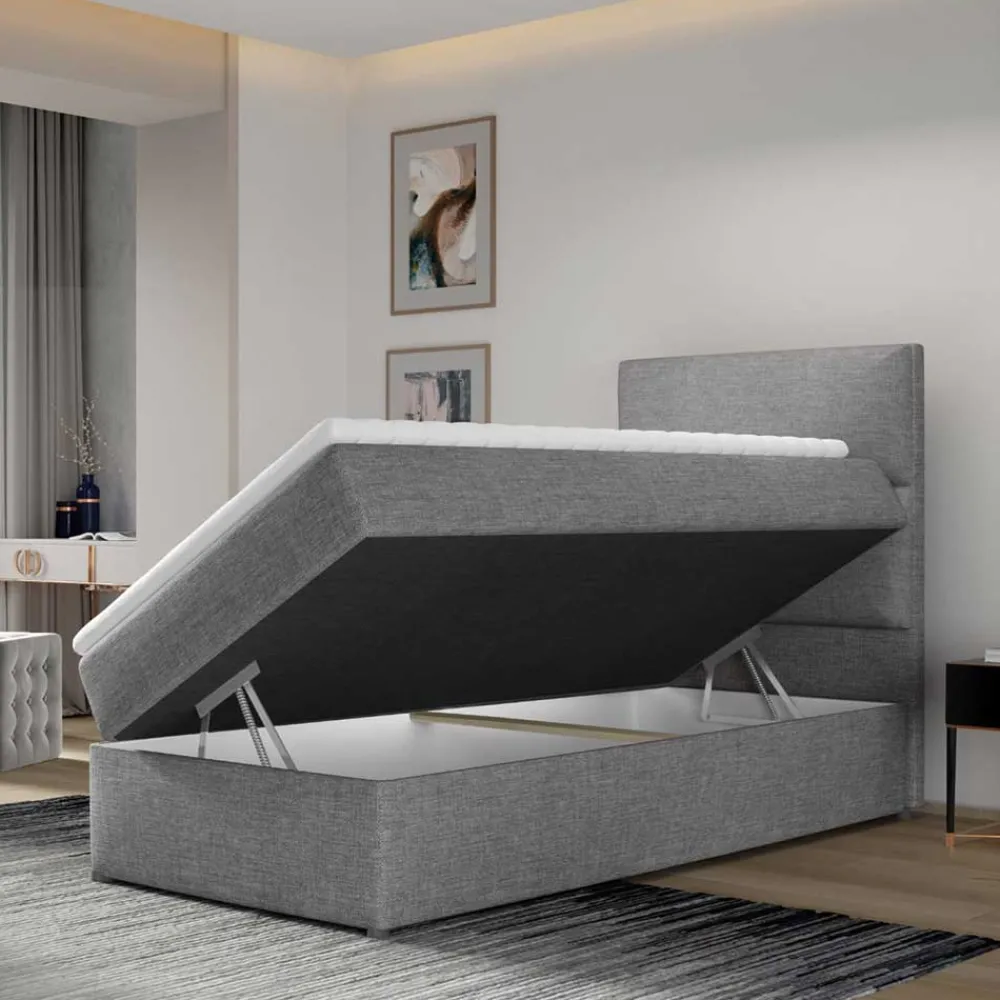 Wohnen Betten|Betten*90x200 Polsterbett in Grau - Pandaua