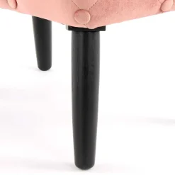 Wohnen Vintage Möbel*60x40 Polsterhocker in Rosa Samt - Kenry