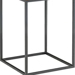 Wohnen Schwarze Möbel|Naturholzmöbel*40x40 Quadrat Beistelltisch in 2 Höhen - Yuri