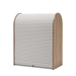 Wohnen 80x100 Rollladenschrank in Weiß & Eiche - Norwich