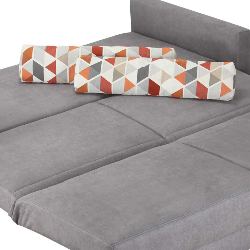 Wohnen 180x200 Schlafcouch in Grau Mero mit Lattenrost
