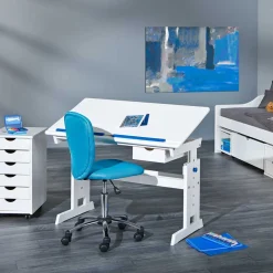 Kinder Wohnen 109x55 Schreibtisch für Kinder höhenverstellbar - Bulvaty