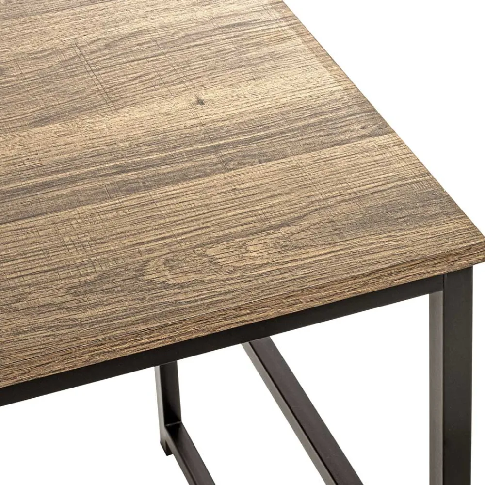 Wohnen Schwarze Möbel|Tische*120x60 Schreibtisch in Eiche Nachbildung - Fulias