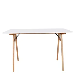 Wohnen Bürotische*120x60 Schreibtisch in Weiß & Natur - Cora