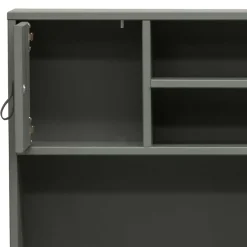 Wohnen 122x58 Schreibtisch mit Aufsatz in Graugrün - Daraon