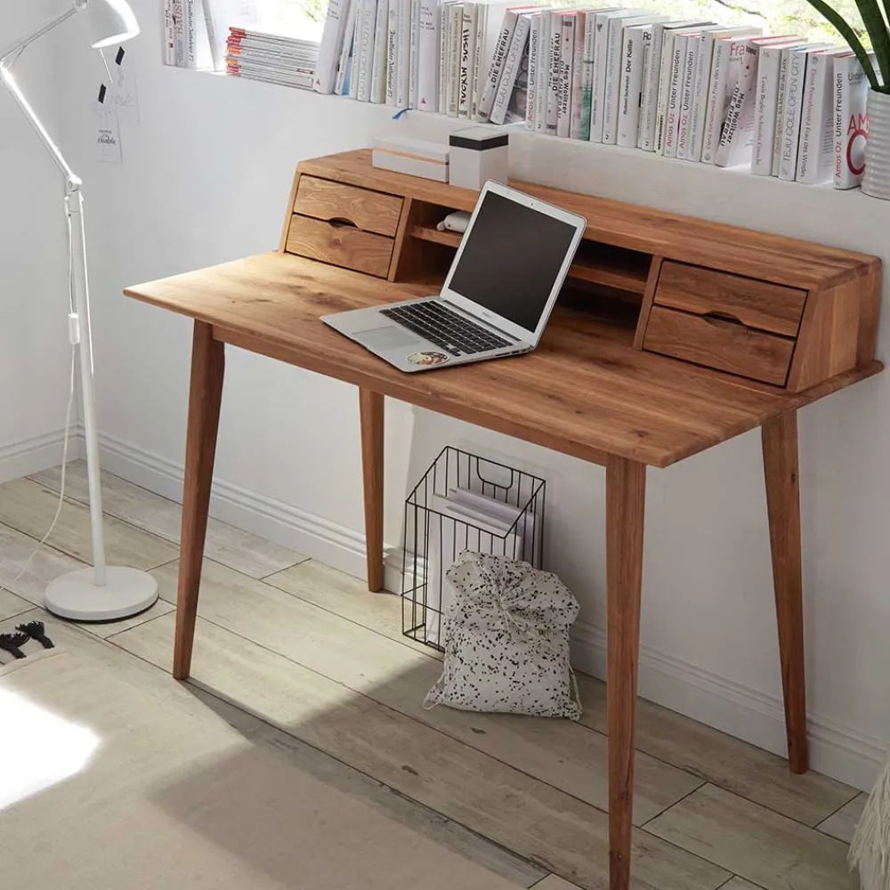 Wohnen Naturholzmöbel|Massivholzmöbel*110x58 Schreibtisch Sekretär aus Holz - Eyes