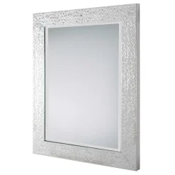 Wohnen Spiegel|Flurspiegel*55x70 Spiegel mit breitem Rahmen in Silber - Tunapuna