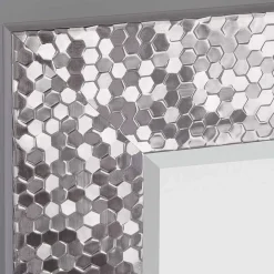 Wohnen Spiegel|Flurspiegel*55x70 Spiegel mit breitem Rahmen in Silber - Tunapuna