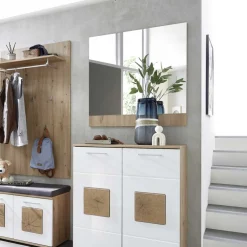 Wohnen Spiegel|Flurspiegel*84x84 Spiegel mit Wildeiche NB Leiste - Cluster