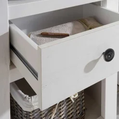 Wohnen 105x100 Touchwood Schrank in Weiß - Chelles