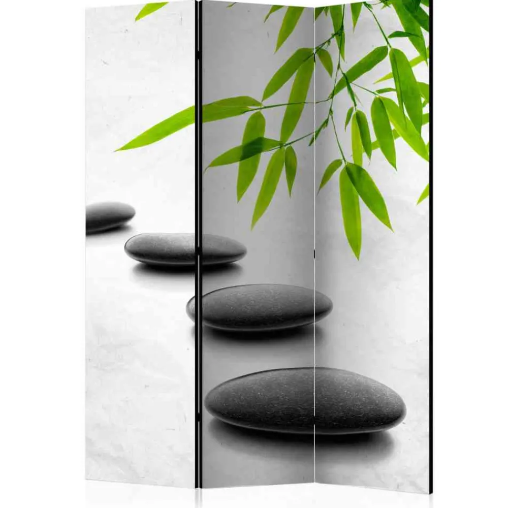 Wohnen 135x172 Trennwand Kiesel & Bambus - Mandina