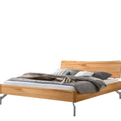 Wohnen 140x200 Wildbuche Bett mit Metallfüßen - Ethina