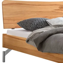 Wohnen 140x200 Wildbuche Bett mit Metallfüßen - Ethina