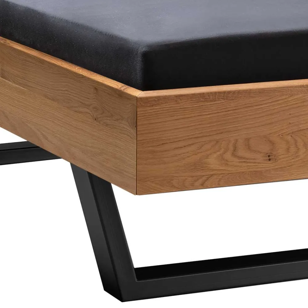 Wohnen Graue Möbel|Naturholzmöbel*140x200 Wildeiche Bett mit Kufen - Manarola