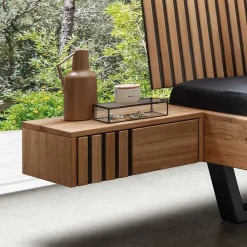 Wohnen Graue Möbel|Naturholzmöbel*140x200 Wildeiche Bett mit Kufen - Manarola