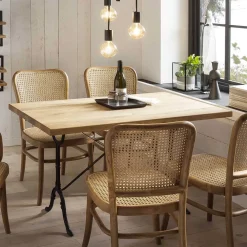 Wohnen Küchentische|Vintage Möbel*120x65 Wildeiche Tisch mit Gusseisen Gestell - Louves