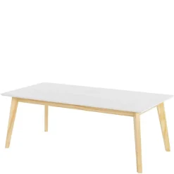 Wohnen 120x60 Wohnzimmer Tisch in Weiß & Kiefer - Tropezian