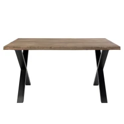 Wohnen 140x95 X-Fuß Esstisch & 4 Stühle - Turino (fünfteilig)