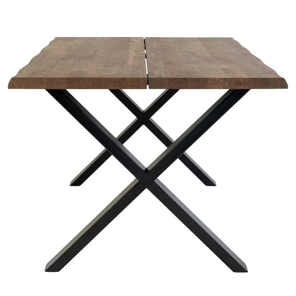 Wohnen 140x95 X-Fuß Esstisch & 4 Stühle - Turino (fünfteilig)