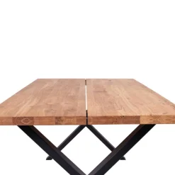 Wohnen Jugend-Sitzgruppen|Sitzgruppe*X-Bein Esstisch mit Armlehnenstühlen - Visita (siebenteilig)