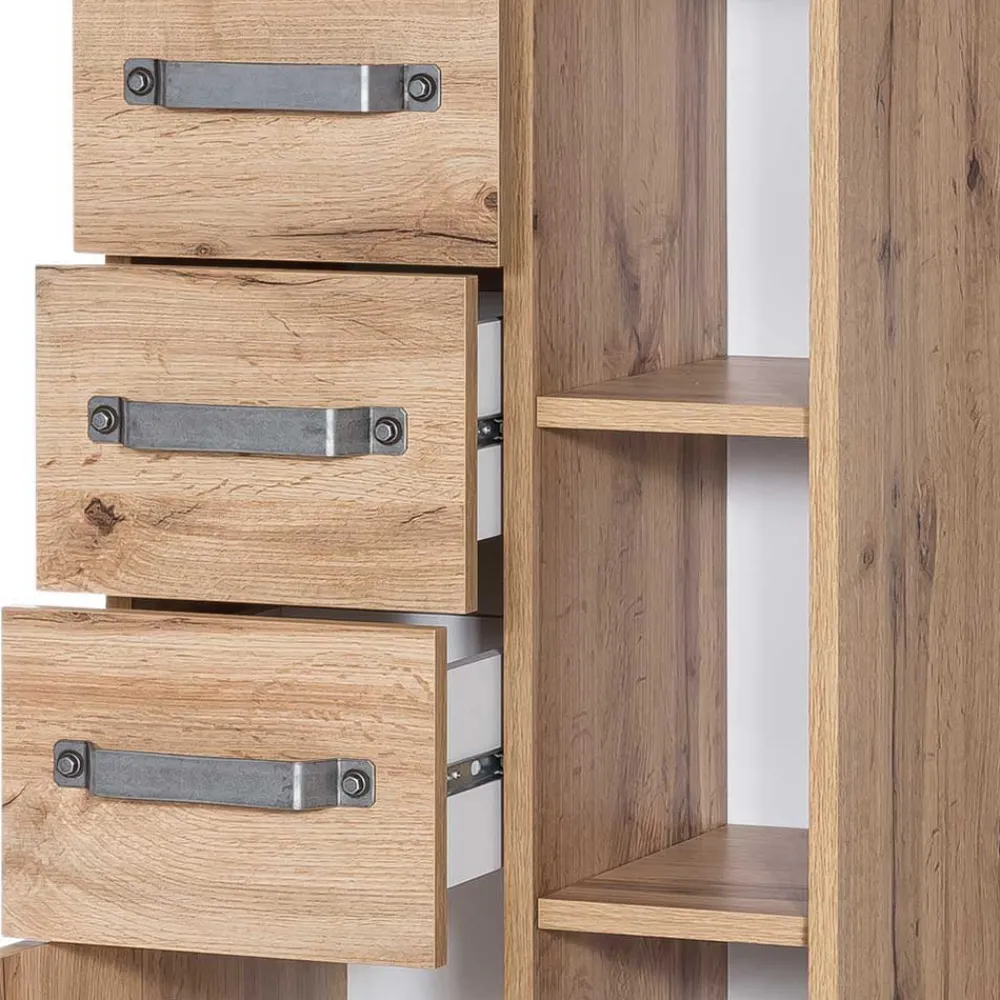 Wohnen Badschränke*42x164cm Bad-Hochschrank mit Regal - Iskro