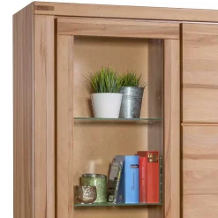 Wohnen Vitrinen|Wohnzimmer-Vitrinen*108x200cm Wohnzimmerschrank aus Kernbuche - Uhelia