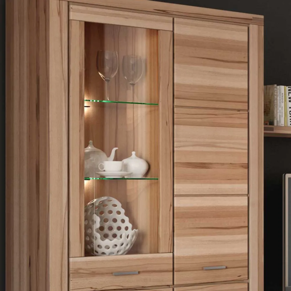 Wohnen Vitrinen|Wohnzimmer-Vitrinen*108x200cm Wohnzimmerschrank aus Kernbuche - Uhelia