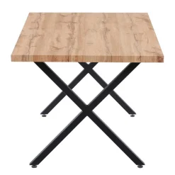 Wohnen Küchen-Essgruppen|Esszimmer Komplett*X-Fuß Esstisch & Stühle Set - Cralega (fünfteilig)