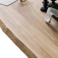 Wohnen Loft Möbel|Industrial Möbel*X-Fuß Esszimmertisch mit Baumkantenplatte - Ebrania