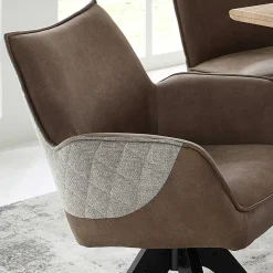 Wohnen X-Fuß Tisch & Drehstühle Set - Niam (siebenteilig)