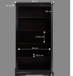 Wohnen 98x184x44 5 Fächer Bücherregal im Kolonialstil - Islando