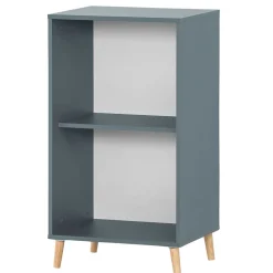 Wohnen 51x93x41 2 Fächer Büroregal in Petrol Blau - Baiamare