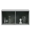 Wohnen Esszimmerregale|Regale*81x41x35 2 Fächer Regal in Grau lackiert - Lanik