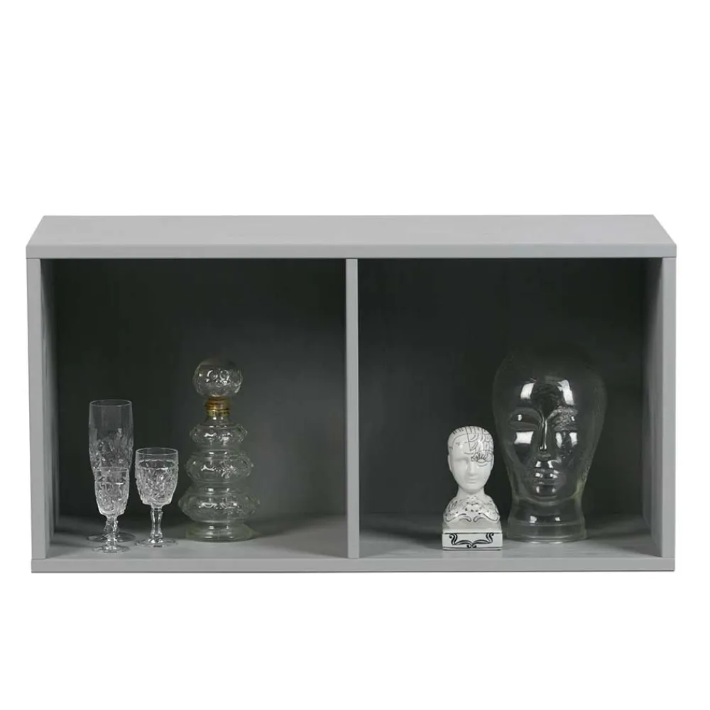 Wohnen Esszimmerregale|Regale*81x41x35 2 Fächer Regal in Grau lackiert - Lanik
