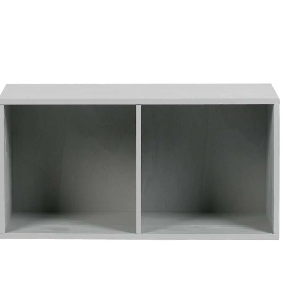 Wohnen Esszimmerregale|Regale*81x41x35 2 Fächer Regal in Grau lackiert - Lanik