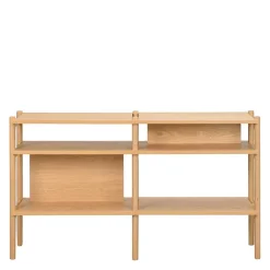 Wohnen Naturholzmöbel|Massivholzmöbel*140x81x36 4 Fächer Regal in modernem Design - Ulapos