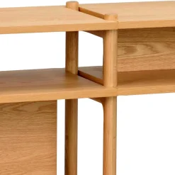 Wohnen Naturholzmöbel|Massivholzmöbel*140x81x36 4 Fächer Regal in modernem Design - Ulapos