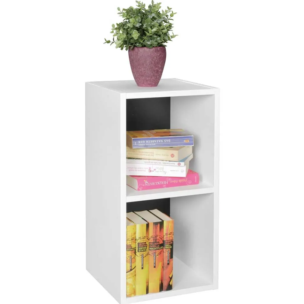 Wohnen 30x60x30 2 Fächer Regal in Weiß - Xaidon