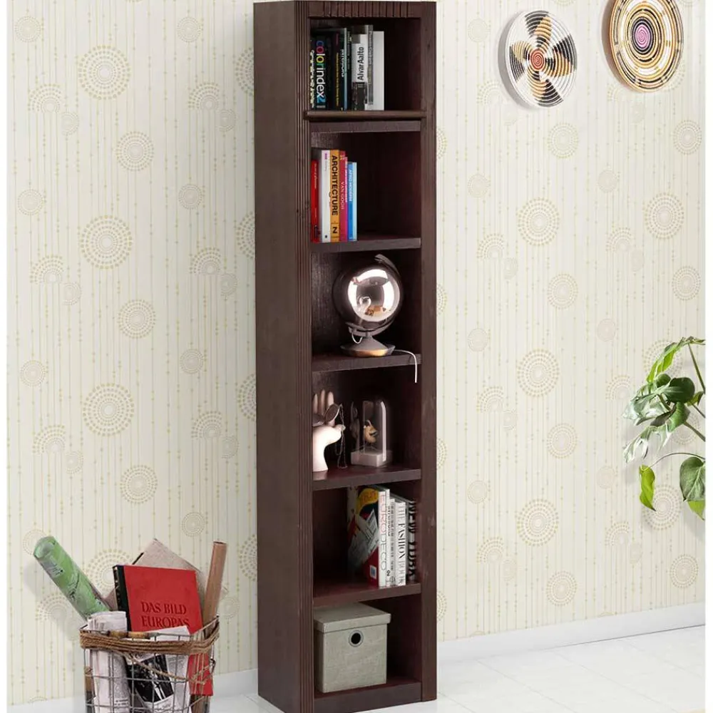 Wohnen 47x213x27 6 Fächer Regal in Wenge - Bargas