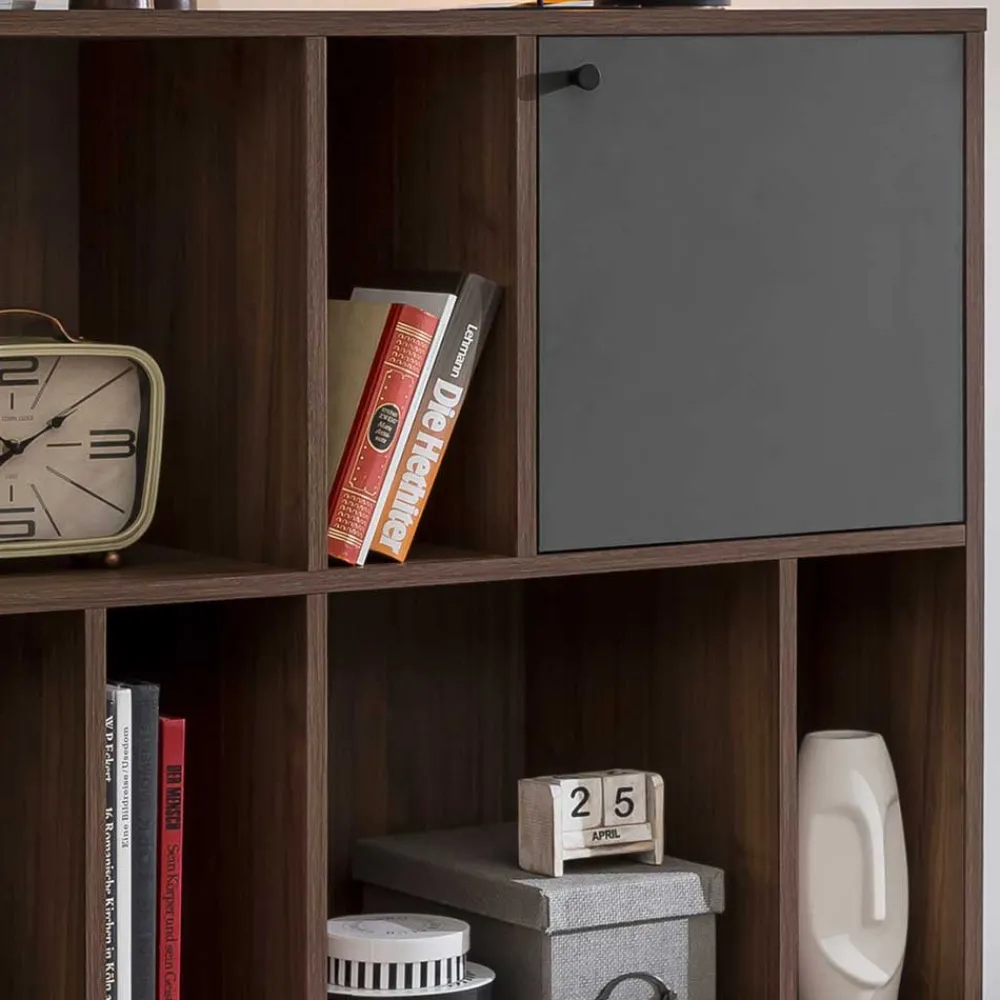 Wohnen Esszimmerregale|Regale*118x76x40 7 Fächer Regal mit Tür - Nuies